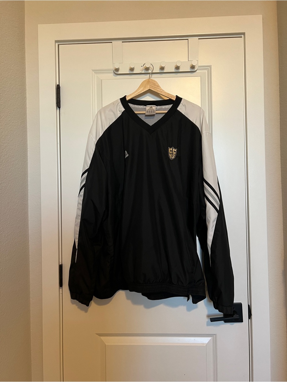 adidas Black and White Pullover Windbreaker